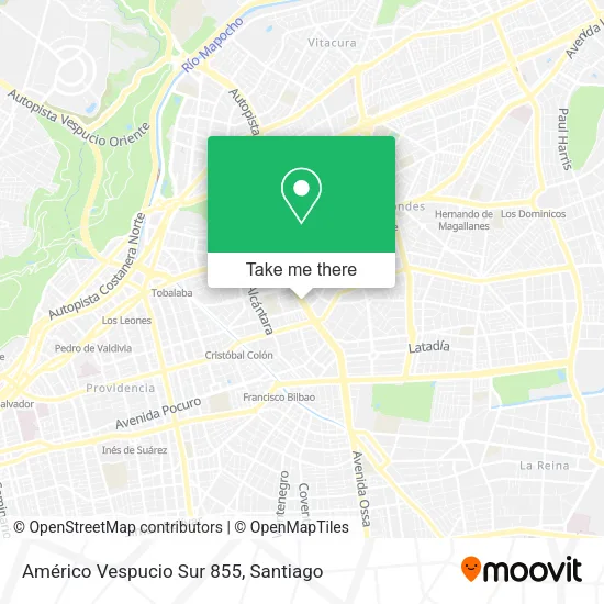 Américo Vespucio Sur 855 map