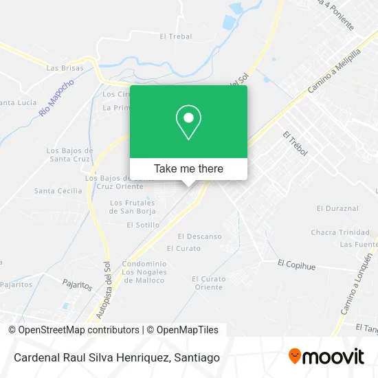 Cardenal Raul Silva Henriquez map