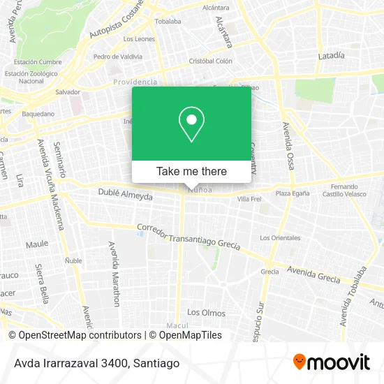 Avda Irarrazaval 3400 map