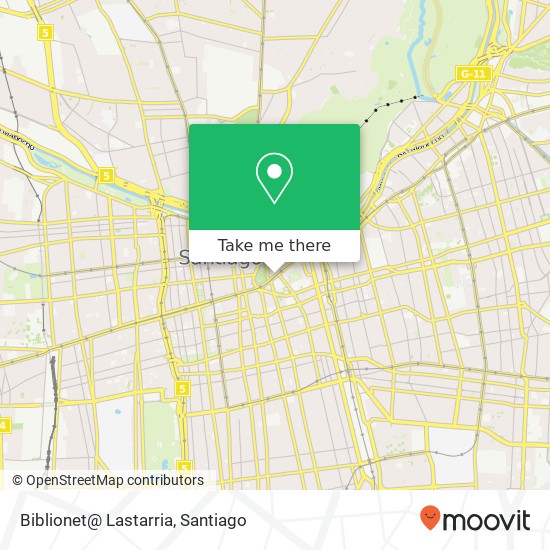 Biblionet@ Lastarria map