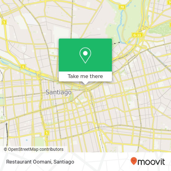 Restaurant Oomani map