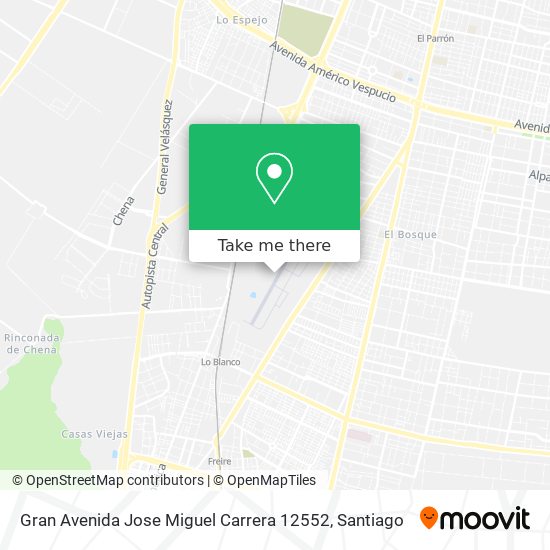 Gran Avenida Jose Miguel Carrera 12552 map