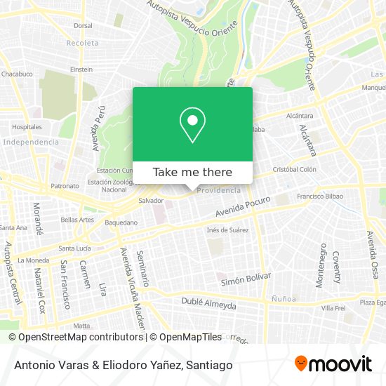 Mapa de Antonio Varas & Eliodoro Yañez
