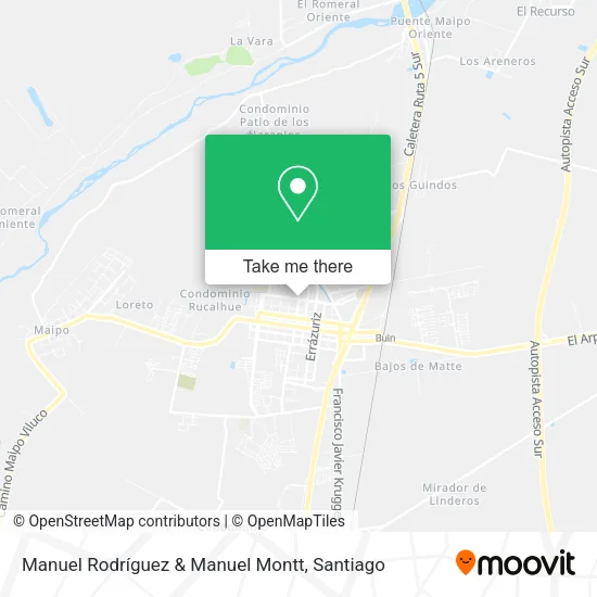 Manuel Rodríguez & Manuel Montt map