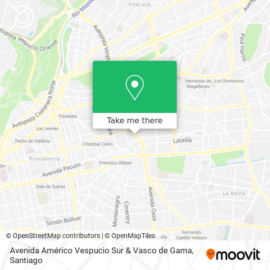 Avenida Américo Vespucio Sur & Vasco de Gama map