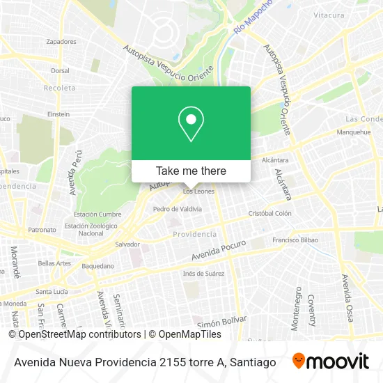 Avenida Nueva Providencia 2155 torre A map