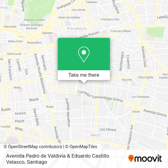 Avenida Pedro de Valdivia & Eduardo Castillo Velasco map