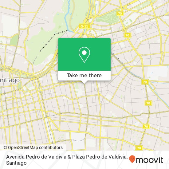 Mapa de Avenida Pedro de Valdivia & Plaza Pedro de Valdivia