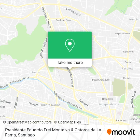 Presidente Eduardo Frei Montalva & Catorce de La Fama map