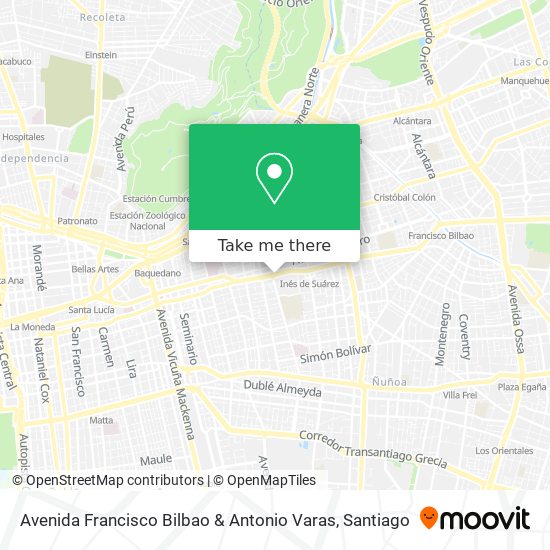 Avenida Francisco Bilbao & Antonio Varas map
