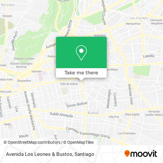 Avenida Los Leones & Bustos map