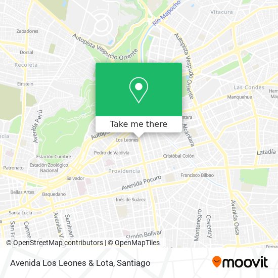 Avenida Los Leones & Lota map