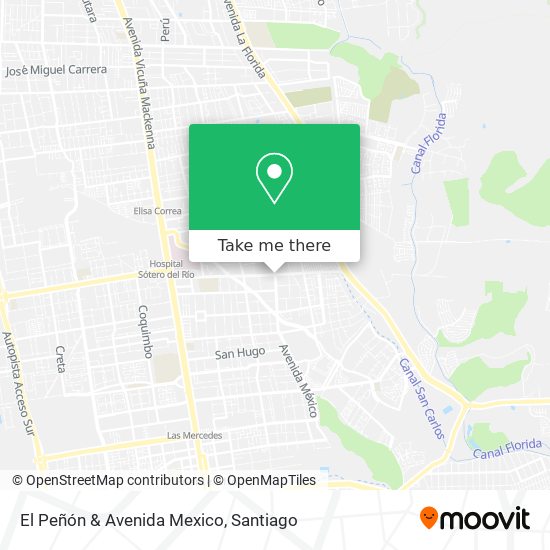 El Peñón & Avenida Mexico map
