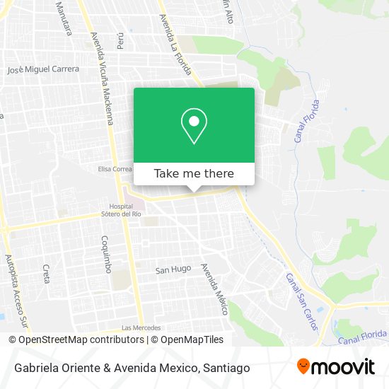 Gabriela Oriente & Avenida Mexico map