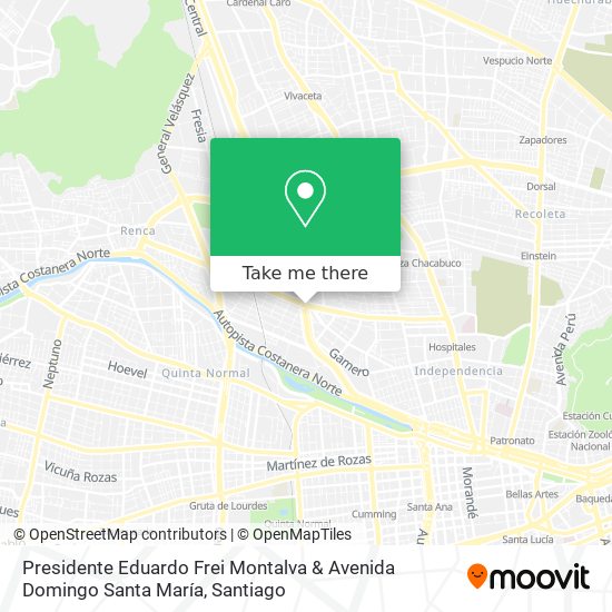 Presidente Eduardo Frei Montalva & Avenida Domingo Santa María map