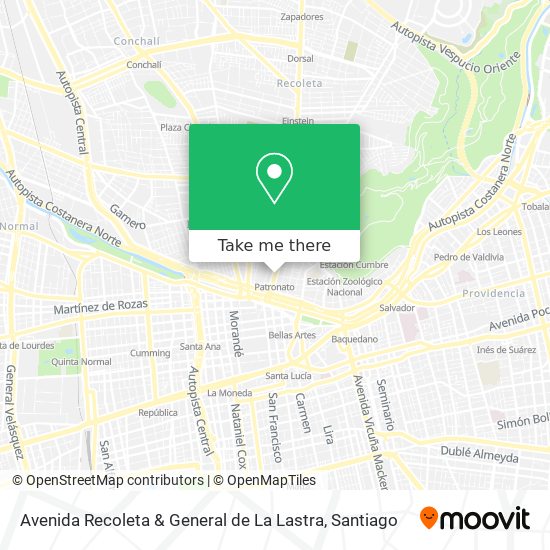 Avenida Recoleta & General de La Lastra map
