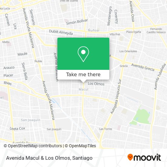Avenida Macul & Los Olmos map