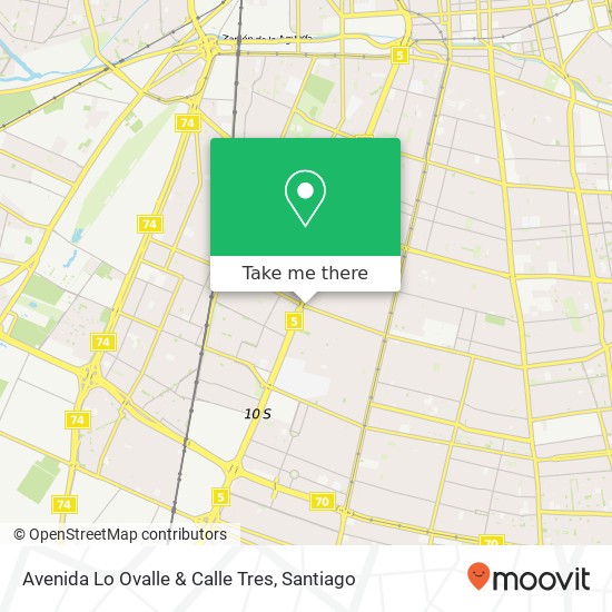 Avenida Lo Ovalle & Calle Tres map