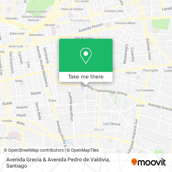 Avenida Grecia & Avenida Pedro de Valdivia map