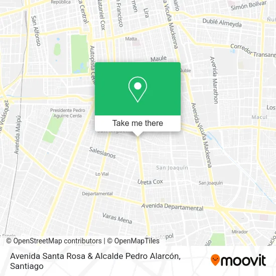 Avenida Santa Rosa & Alcalde Pedro Alarcón map