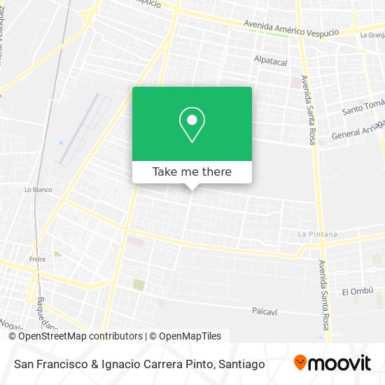 San Francisco & Ignacio Carrera Pinto map