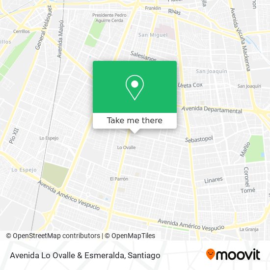 Avenida Lo Ovalle & Esmeralda map