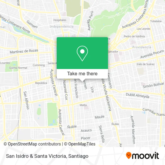 San Isidro & Santa Victoria map