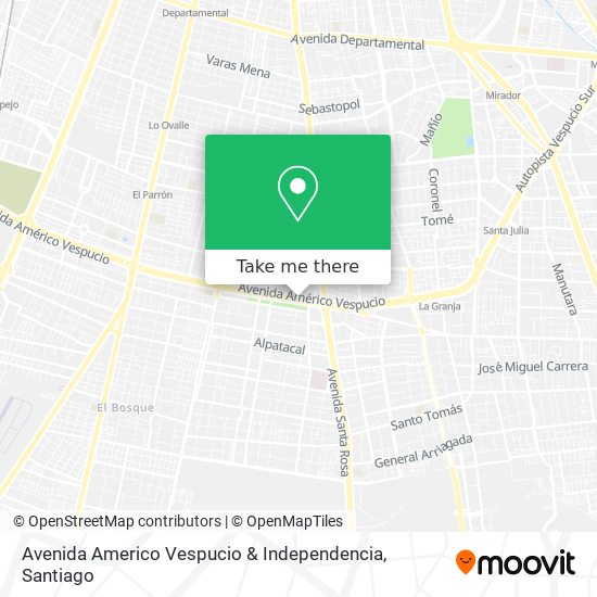 Avenida Americo Vespucio & Independencia map
