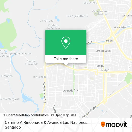 Camino A Rinconada & Avenida Las Naciones map