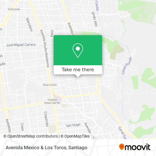 Avenida Mexico & Los Toros map