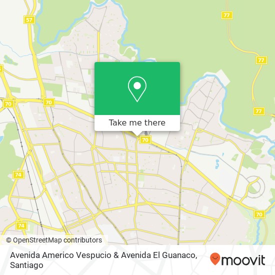 Avenida Americo Vespucio & Avenida El Guanaco map