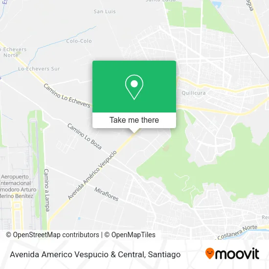 Avenida Americo Vespucio & Central map