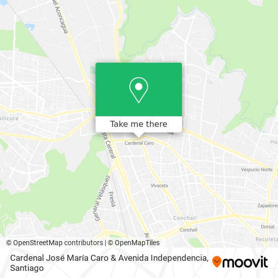 Cardenal José María Caro & Avenida Independencia map