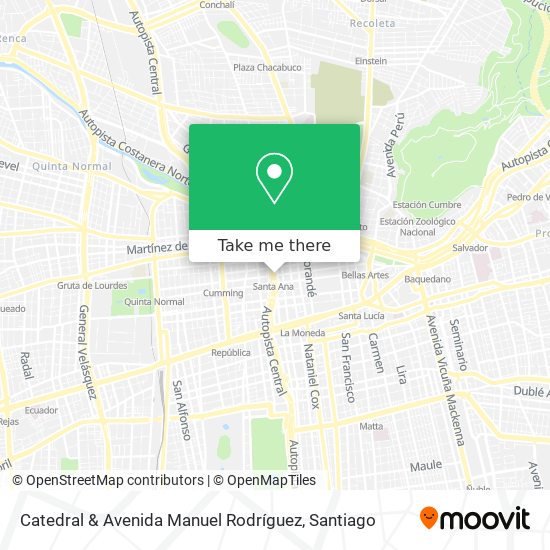 Catedral & Avenida Manuel Rodríguez map