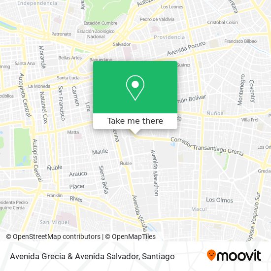 Avenida Grecia & Avenida Salvador map