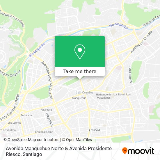 Avenida Manquehue Norte & Avenida Presidente Riesco map