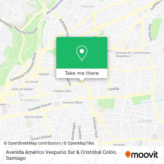 Mapa de Avenida Américo Vespucio Sur & Cristóbal Colón