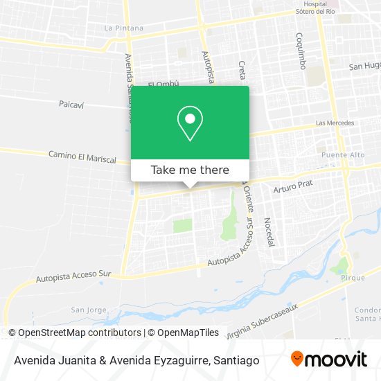 Avenida Juanita & Avenida Eyzaguirre map