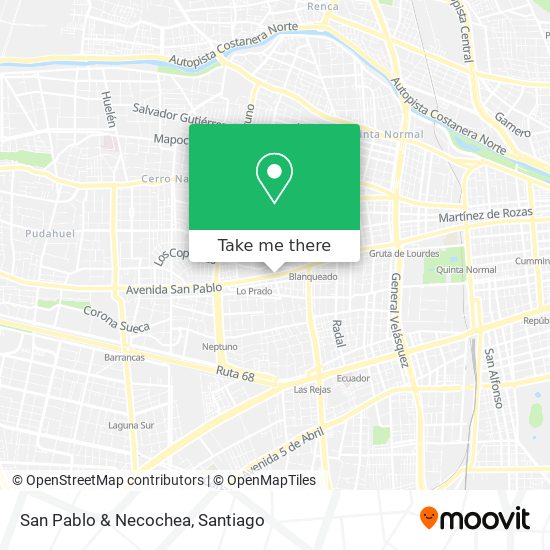 San Pablo & Necochea map