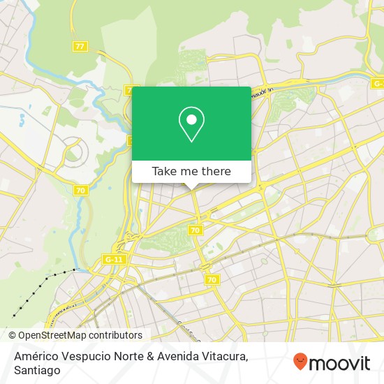 Américo Vespucio Norte & Avenida Vitacura map