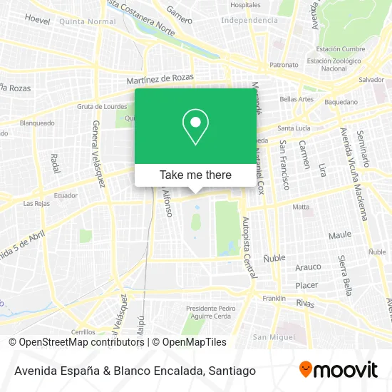 Avenida España & Blanco Encalada map