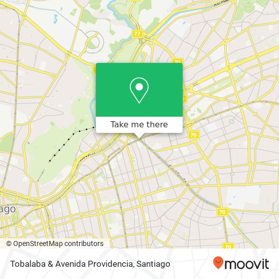 Tobalaba & Avenida Providencia map