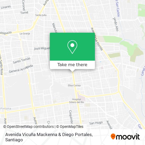 Avenida Vicuña Mackenna & Diego Portales map