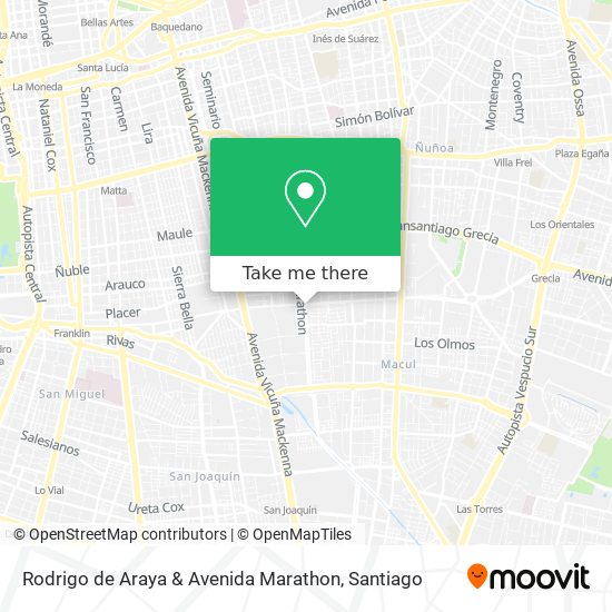 Mapa de Rodrigo de Araya & Avenida Marathon