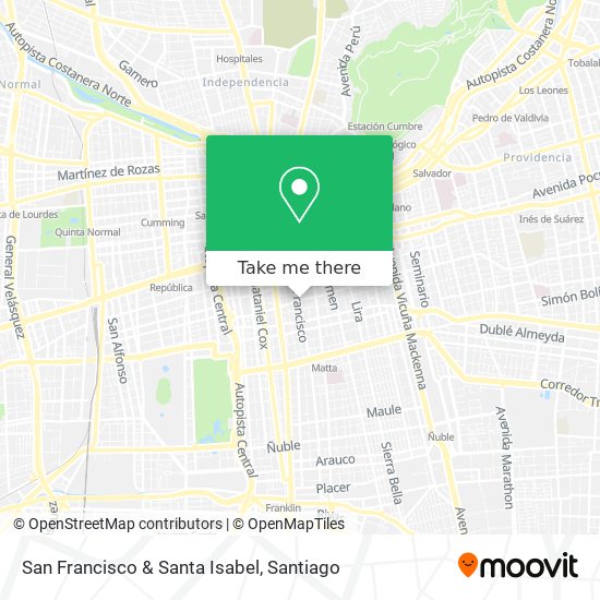 San Francisco & Santa Isabel map
