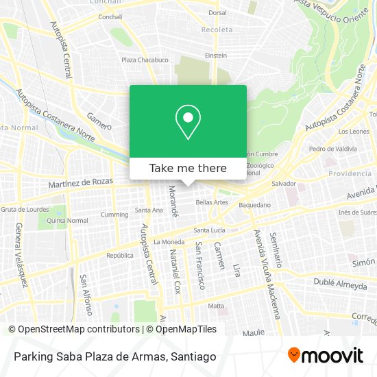 Parking Saba Plaza de Armas map