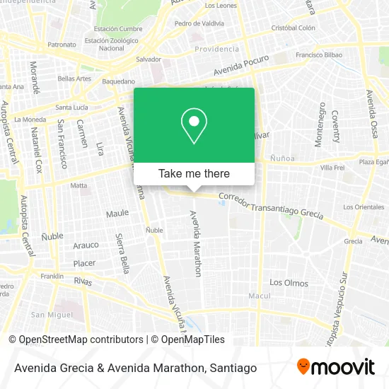 Avenida Grecia & Avenida Marathon map