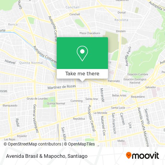 Avenida Brasil & Mapocho map