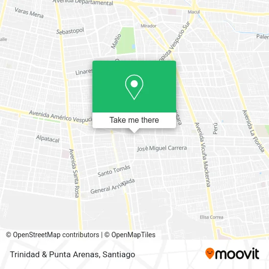 Trinidad & Punta Arenas map