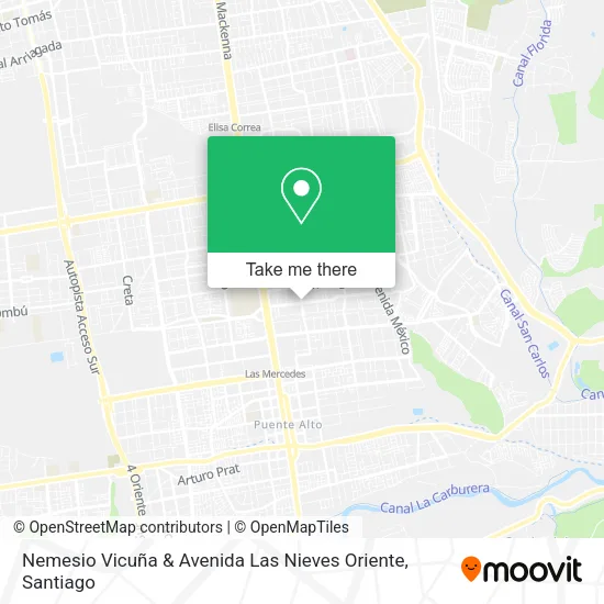 Nemesio Vicuña & Avenida Las Nieves Oriente map